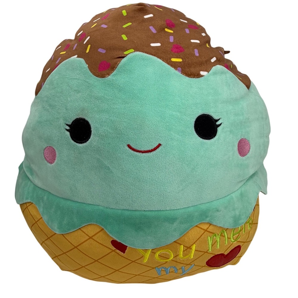 Squishmallows Maya the Mint Ice Cream Cone Plush 16" Valentine You Melt My Heart